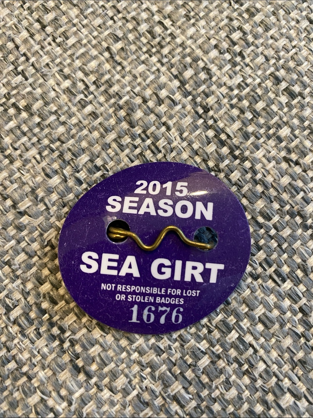 2015 Sea Girt NJ Beach Badge